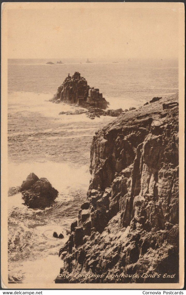 Armed Knight And Longships Lighthouse, Land's End, C.1950s - Postcard - Land's End