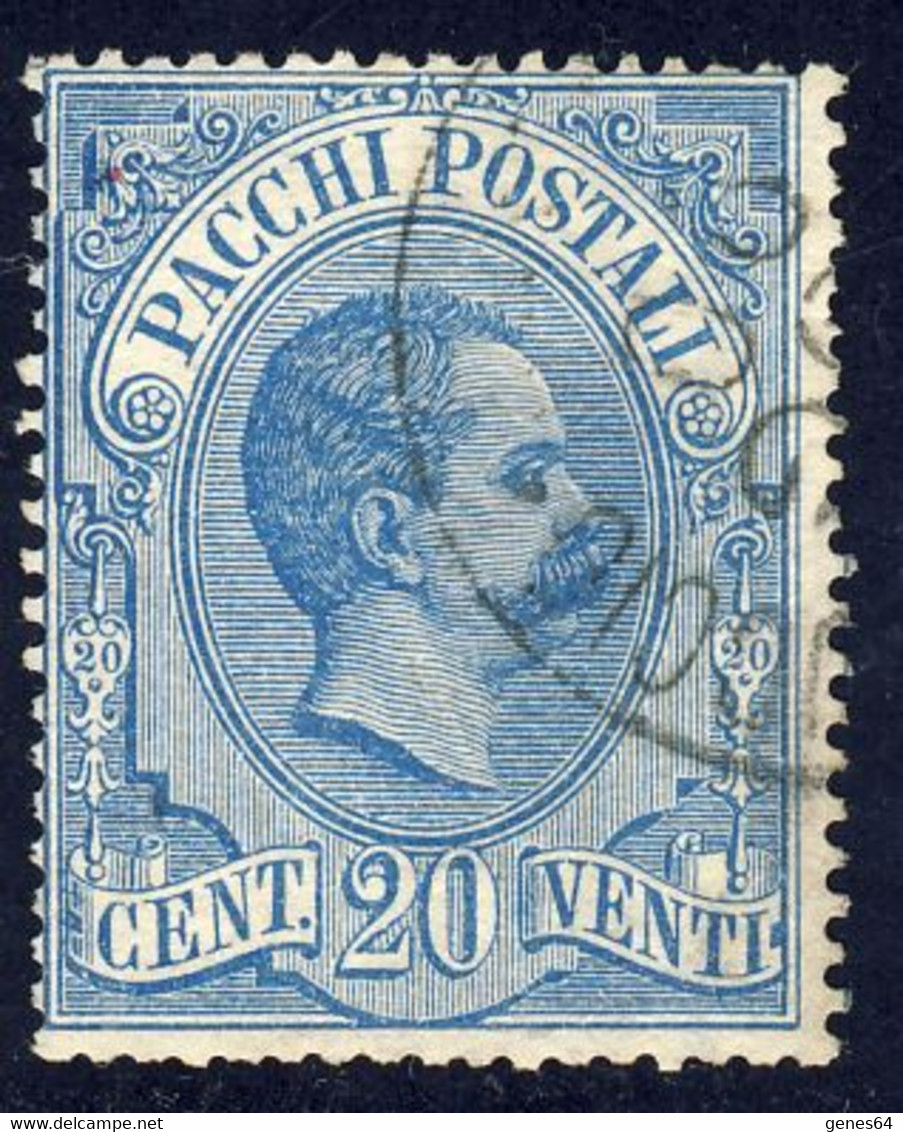 Effigie Di Umberto I - 1884/86 - 20 Cent. Azzurro  (Sassone PP2) - Colis-postaux