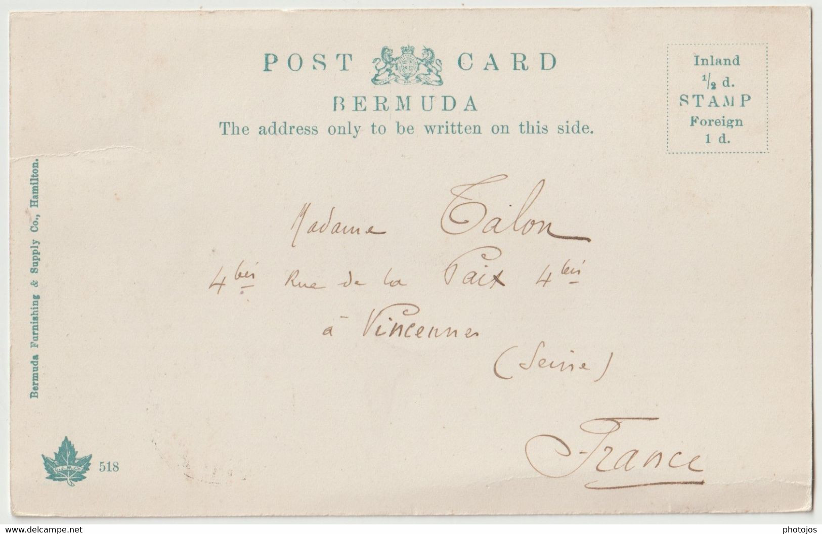 Post Card Bermuda  Bermudes  Hamilton    Front Street  Animation Near The Station  Ed  N° 518 Stamp Removed - Bermuda