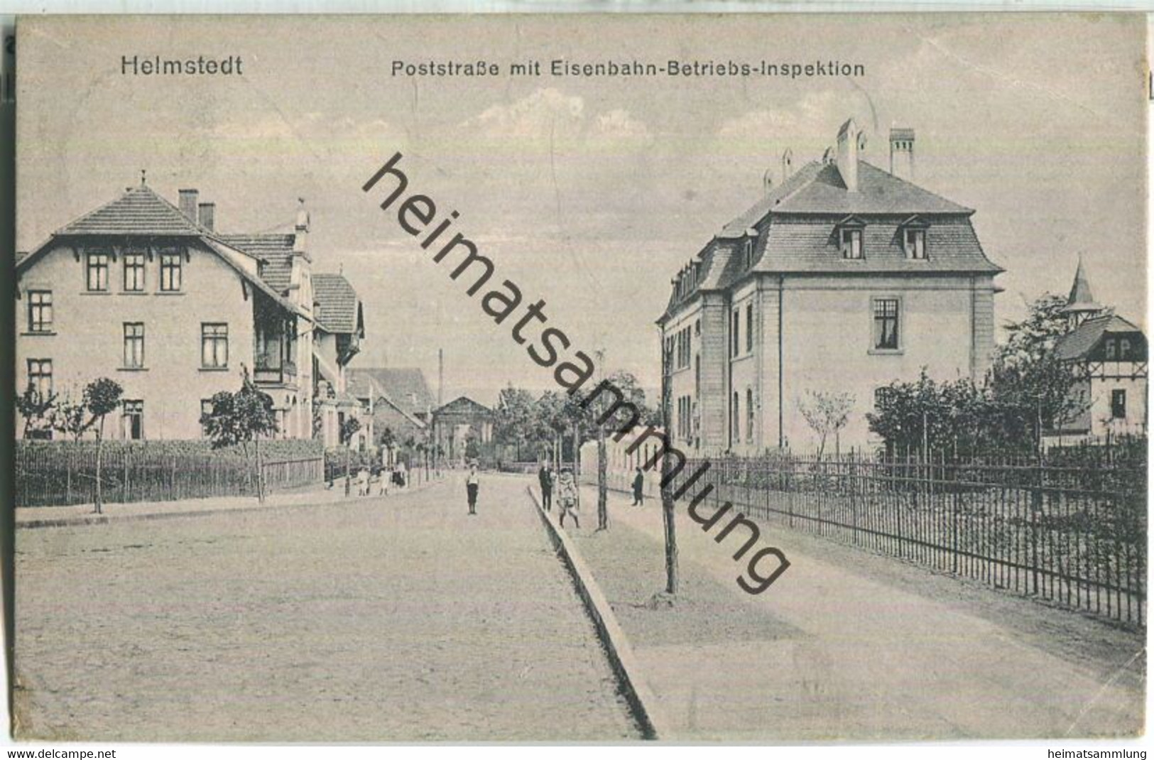 Helmstedt - Poststrasse Mit Eisenbahn-Betriebs-Inspektion - Verlag Carl H. Odemar Magdeburg - Helmstedt