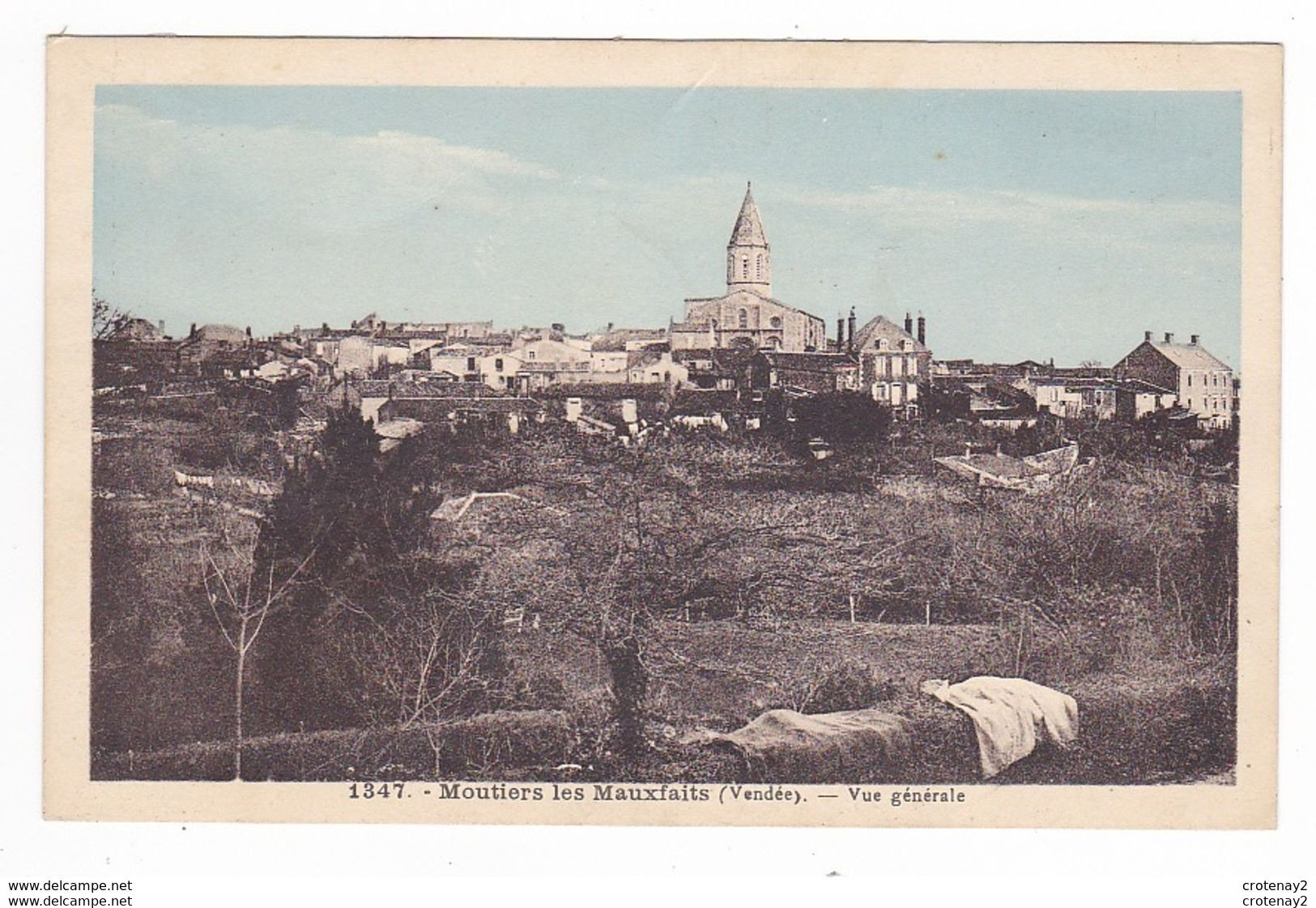 85 MOUTIERS LES MAUXFAITS N°1347 Vue Générale En 1936 - Moutiers Les Mauxfaits