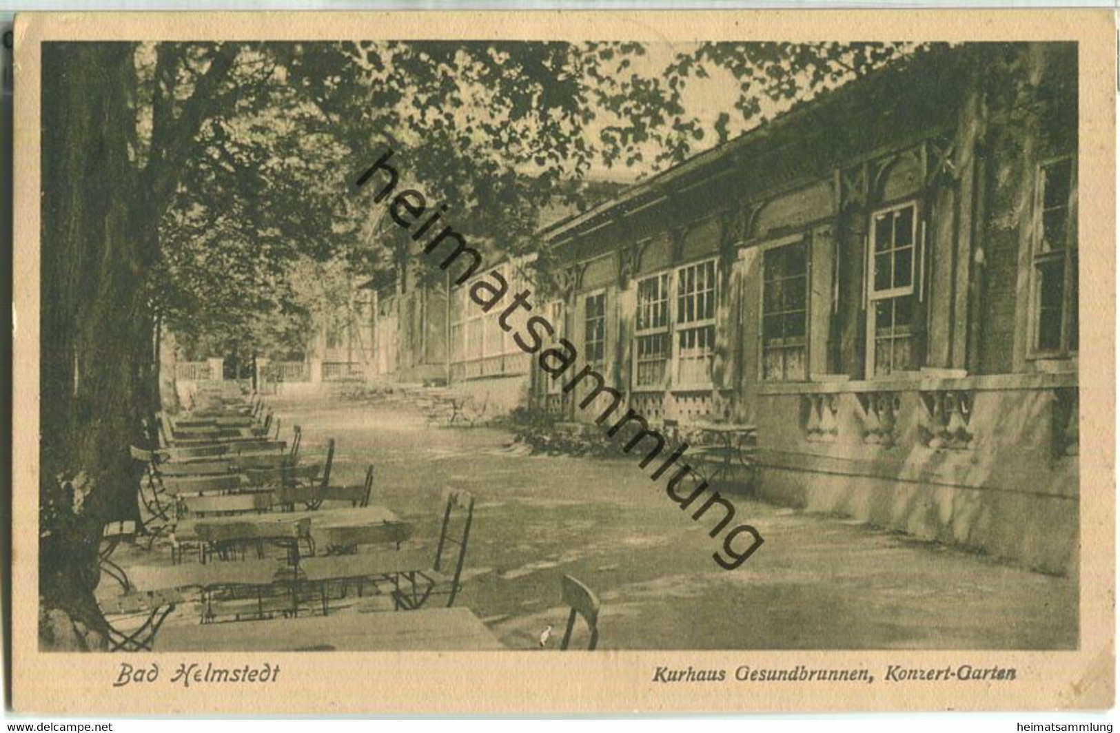 Bad Helmstedt - Kurhaus Gesundbrunnen - Konzert-Garten - Verlag Oswald Schmidt & Sohn Helmstedt - Helmstedt