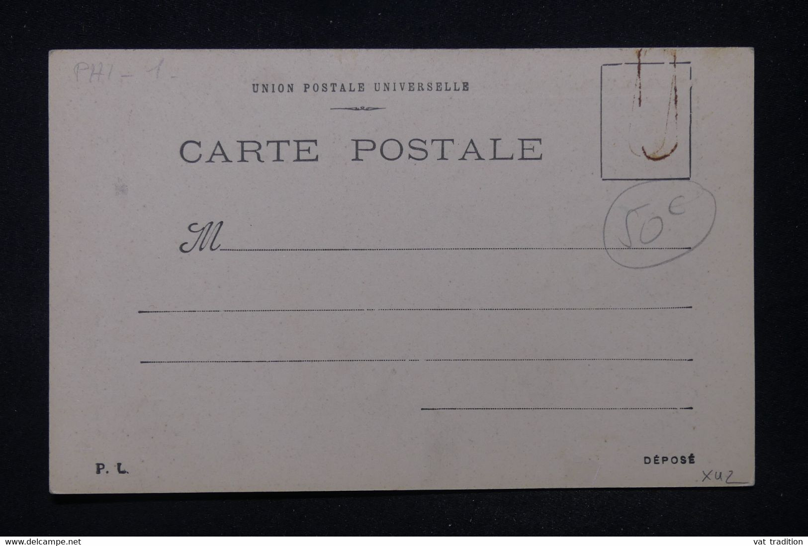 PHILATÉLIE  - Carte Postale Représentant Le Type Merson 50ct - L 116588 - Timbres (représentations)