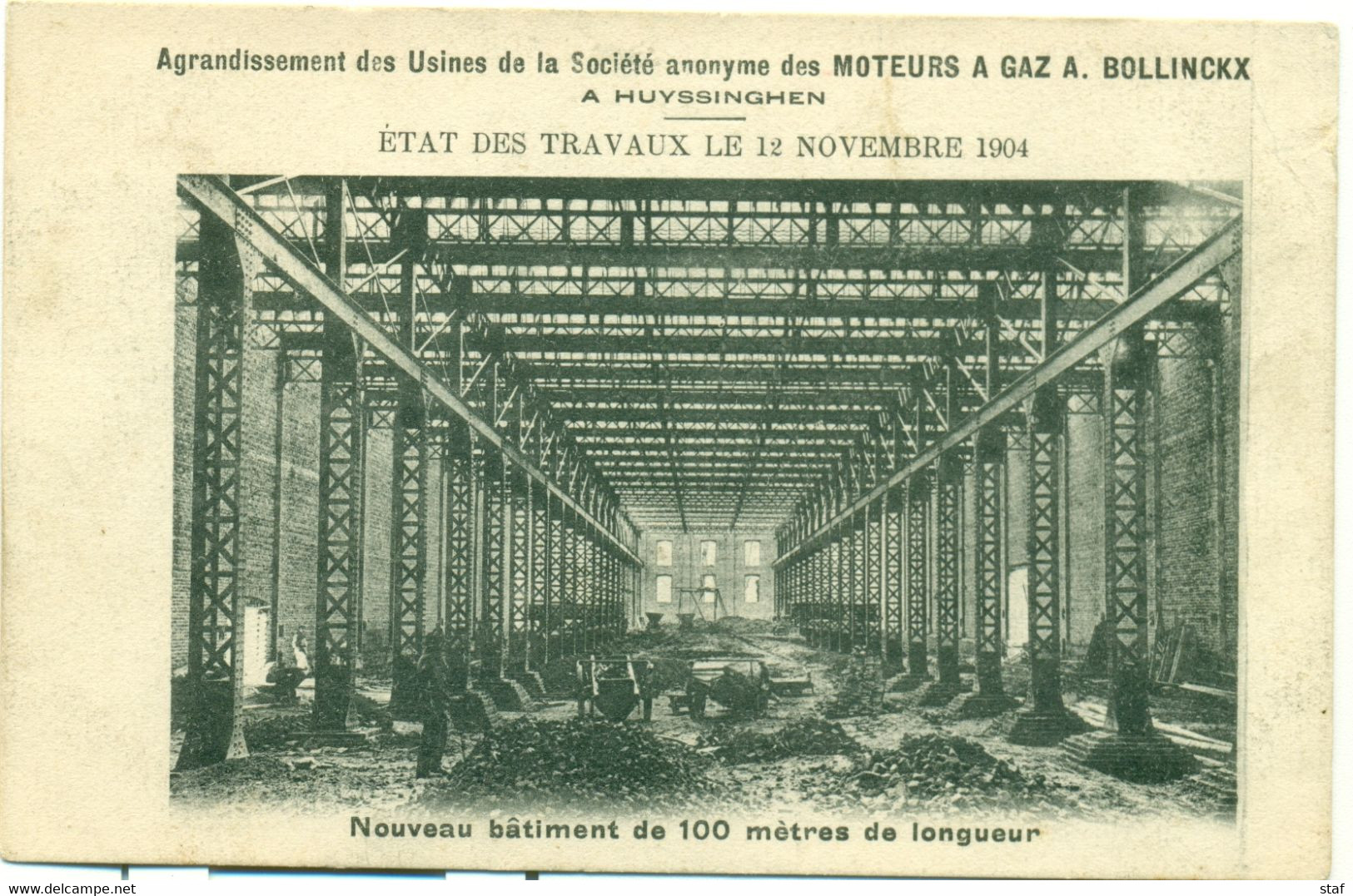 Huizingen : Agrandissement Des Usines De La S.A. Des Moteurs à Gaz A. Bollinckx : 1904 - Beersel