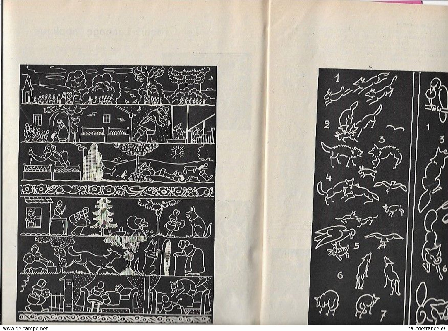 enseignement du dessin COURS STUDIO  1937 LE CROQUIS RATIONEL cours II - La Louvière Belgique nombreux dessins schémas