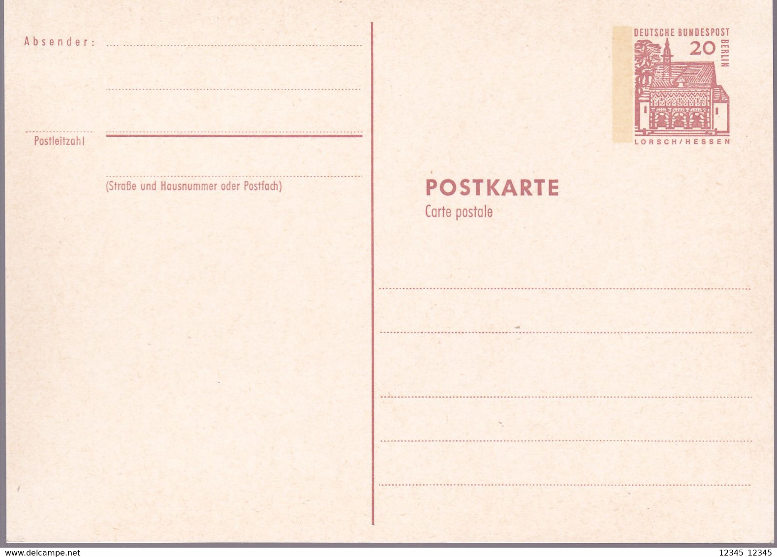 Postkarte, 20pf. - Cartes Postales - Neuves