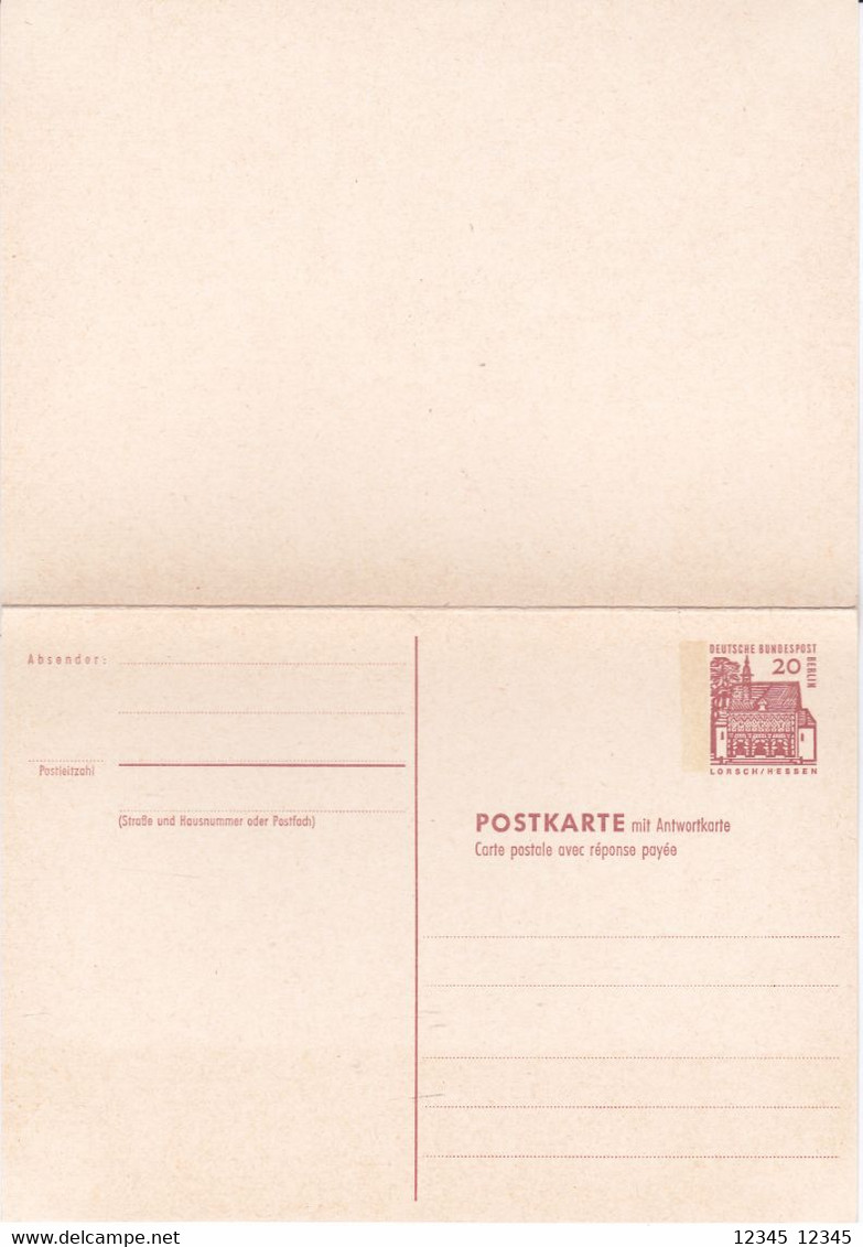 Postkarte Mit Antwortkarte, 20pf. - Cartes Postales - Neuves