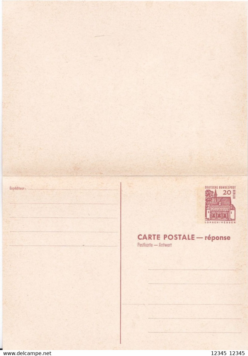 Postkarte Mit Antwortkarte, 20pf. - Cartes Postales - Neuves