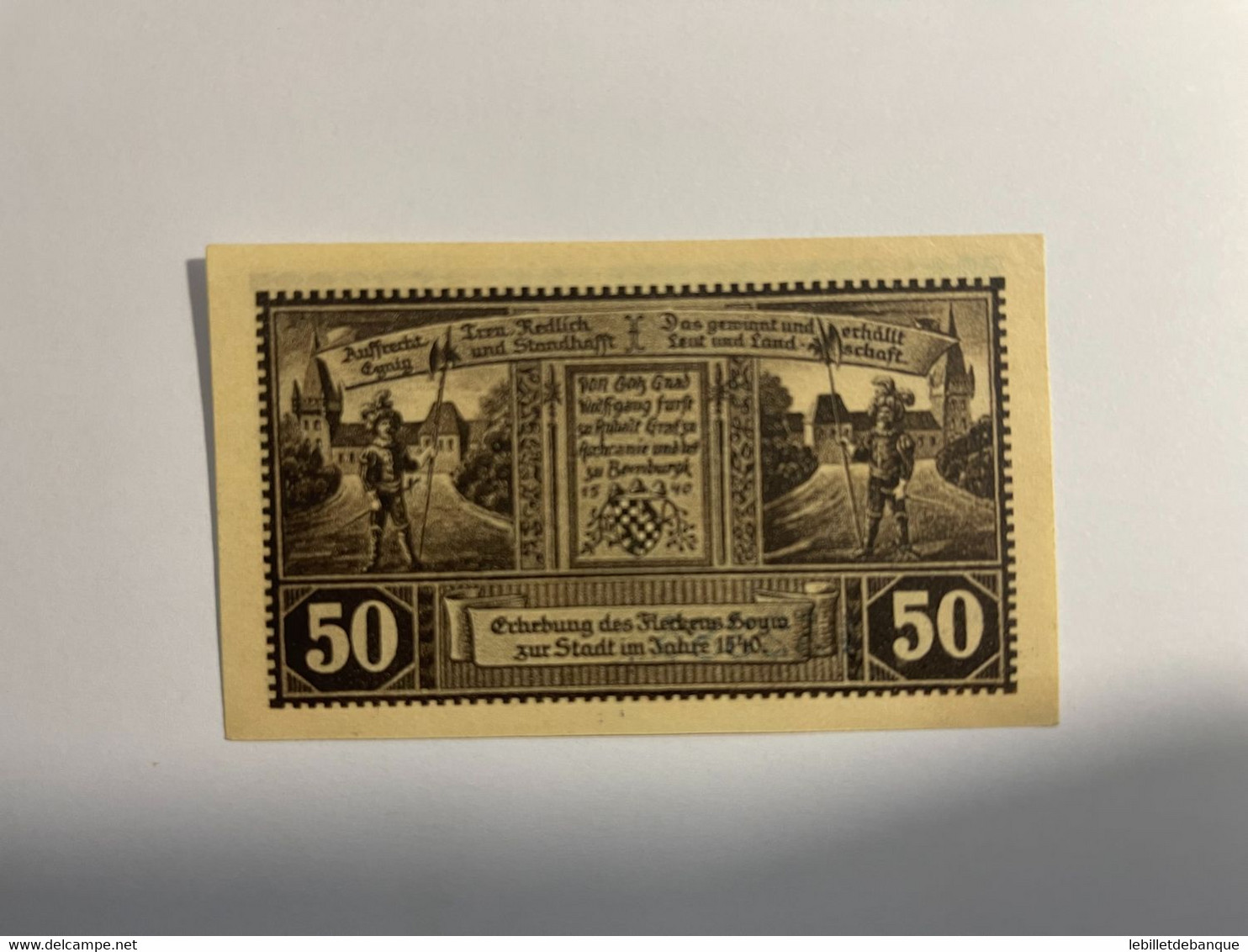 Allemagne Notgeld Hoyn 50 Pfennig - Sammlungen
