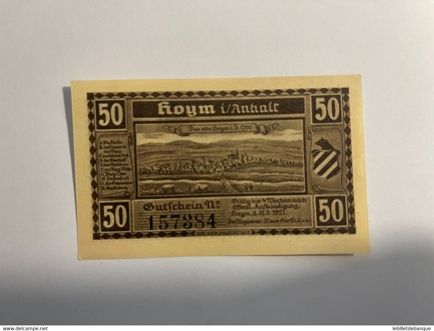 Allemagne Notgeld Hoyn 50 Pfennig - Collections