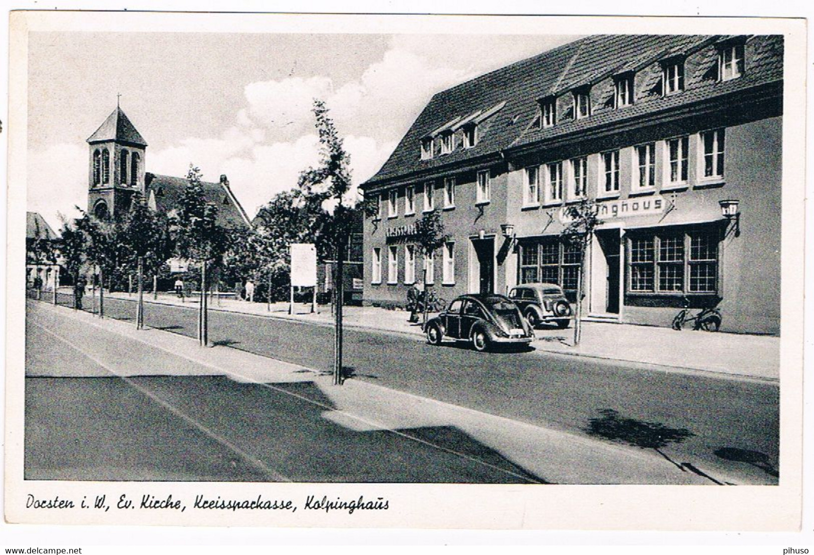 D-13741   DORSTEN : Ev. Kirche, Kreissparkasse, Kolkpinghaüs - Dorsten