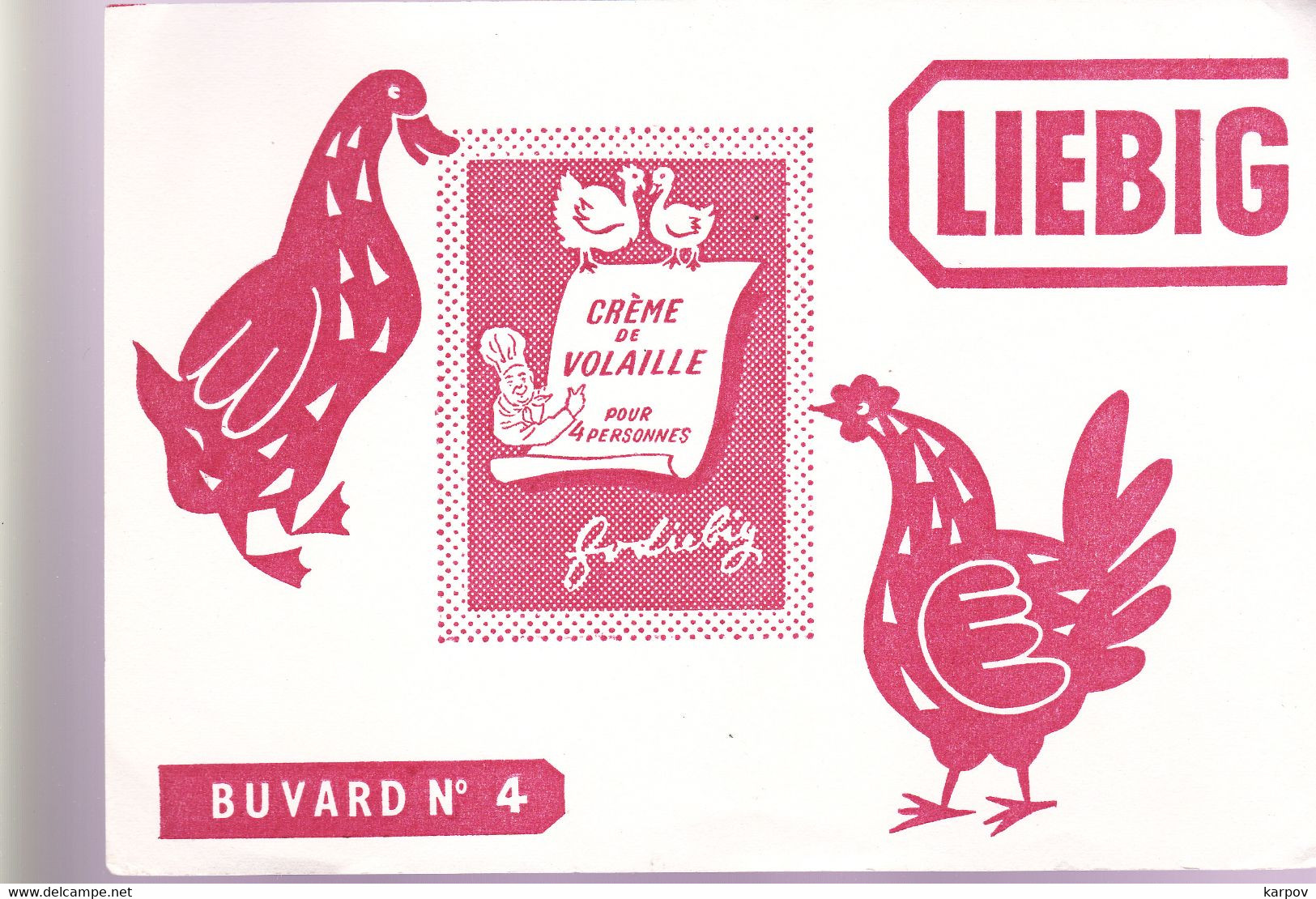 BUVARD  - LIEBIG N°4 (rouge) - Suppen & Sossen