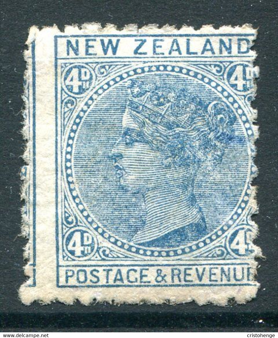 New Zealand 1882-1900 Second Sideface - Wmk. 6mm - P.12 X 11½ - 4d Blue-green HM (SG 190) - Odd Tone - Unused Stamps