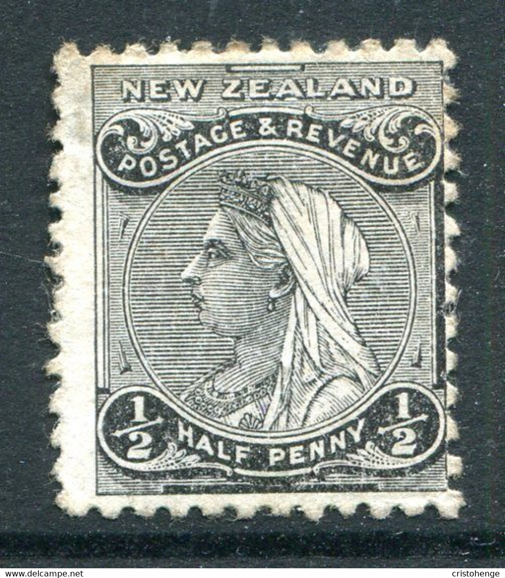 New Zealand 1882-1900 Second Sideface - Wmk. 7mm - P.12 X 11½ - ½d Black MNG (SG 194) - Odd Tone - Nuovi