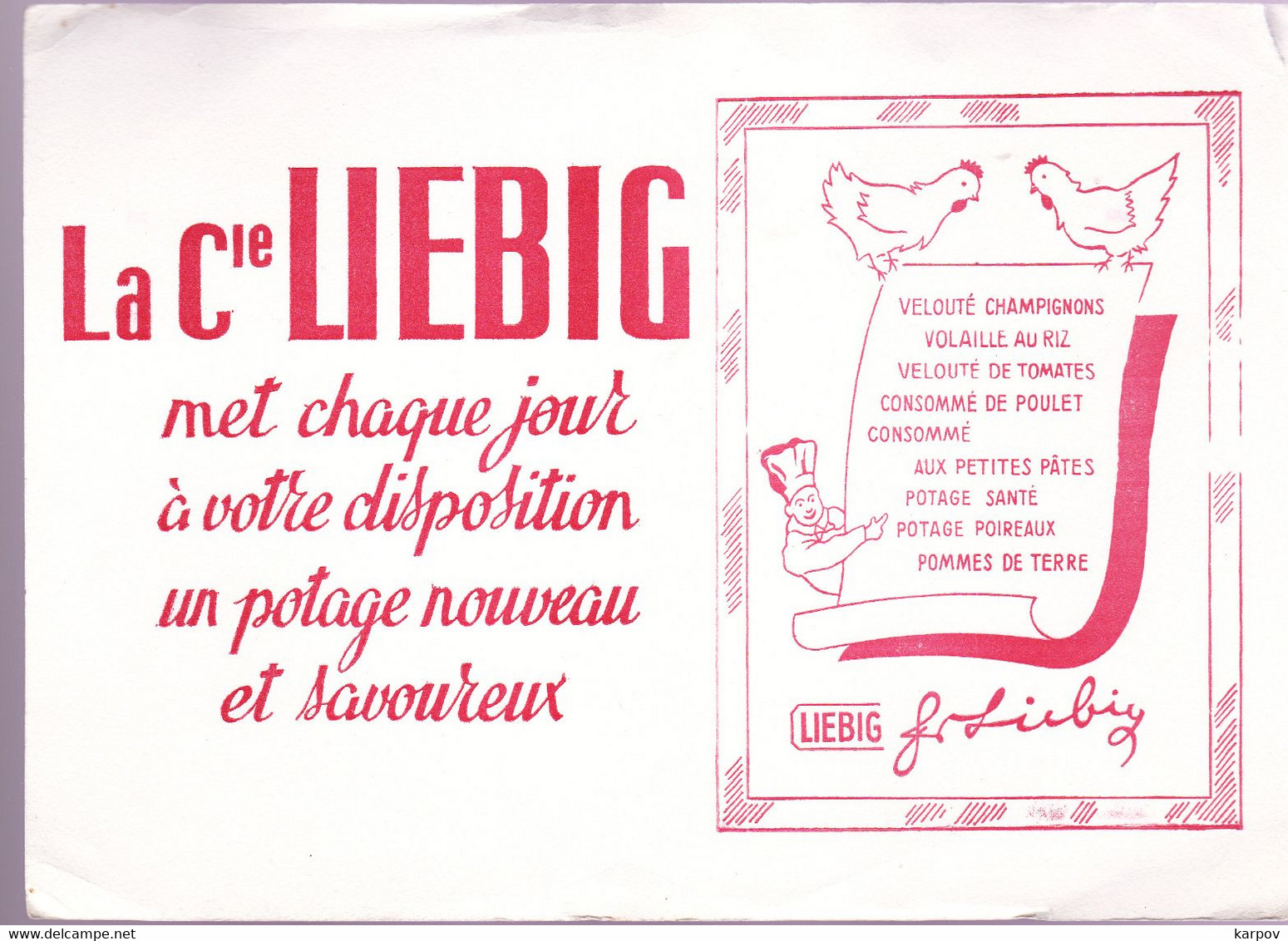 BUVARD  - LIEBIG LA Cie  LIEBIG - Soep En Saus