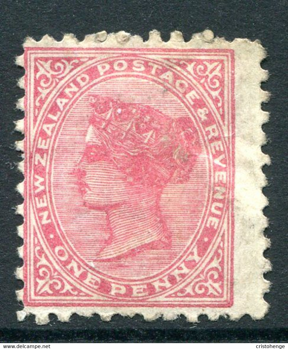 New Zealand 1882-1900 Second Sideface - P.11 - 1d Rose HM (SG 237) - Nuevos