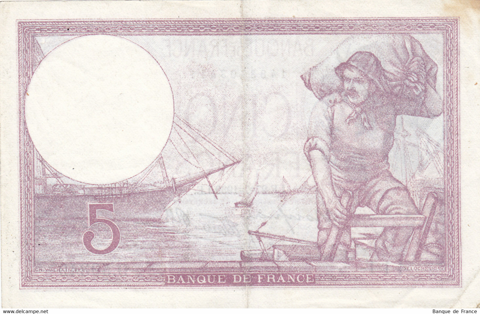 Billet 5 F Violet Du 27-7-1939 FAY 04.03 Alph. D.59349 - SANS épinglage - 5 F 1917-1940 ''Violet''