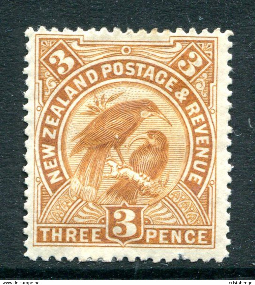 New Zealand 1898 Pictorials - No Wmk. - 3d Huias HM (SG 251) - Neufs
