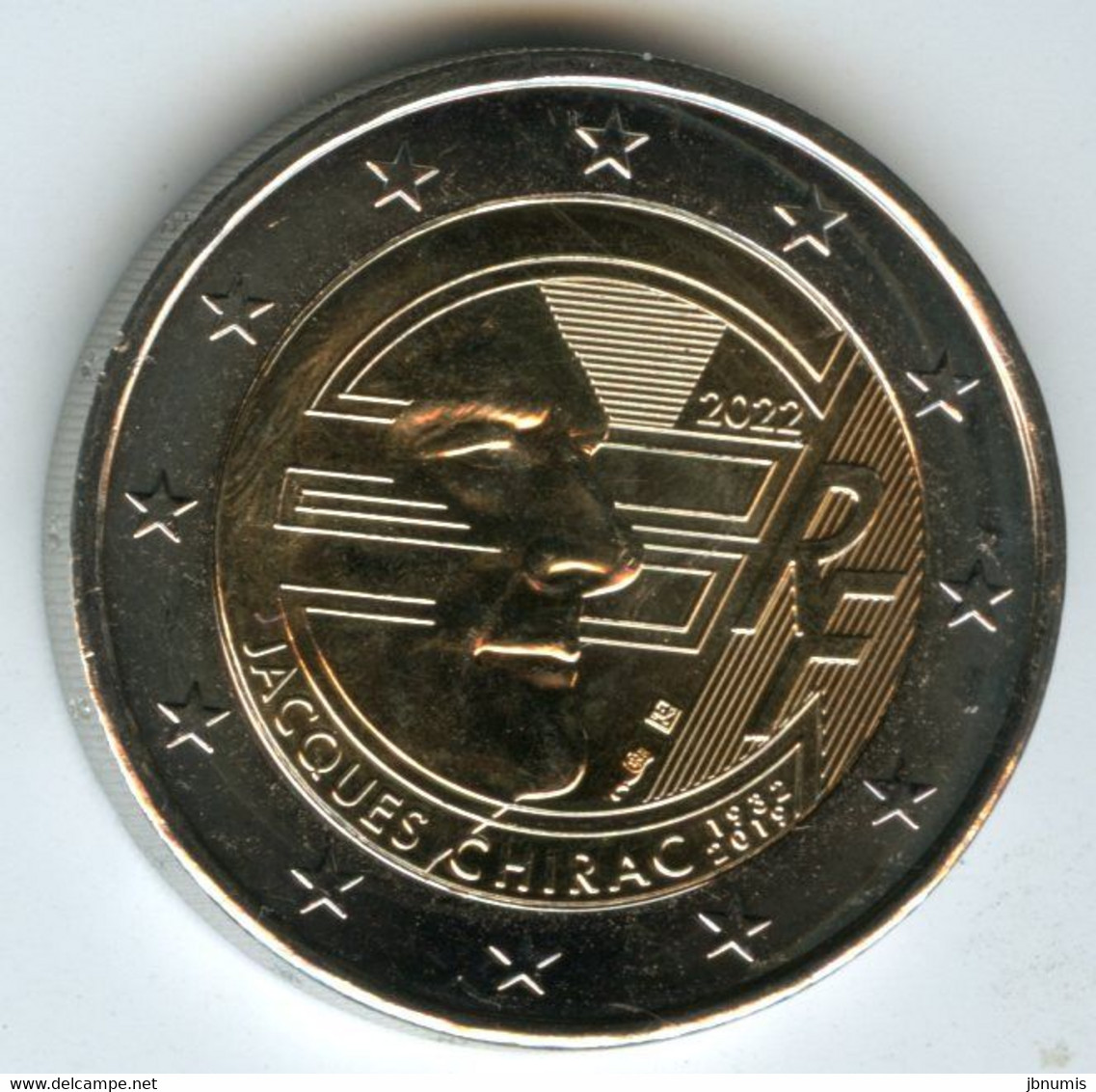 France 2 Euro 2022 90 Ans De Jacques Chirac 20 Ans De L'Euro UNC - Frankrijk