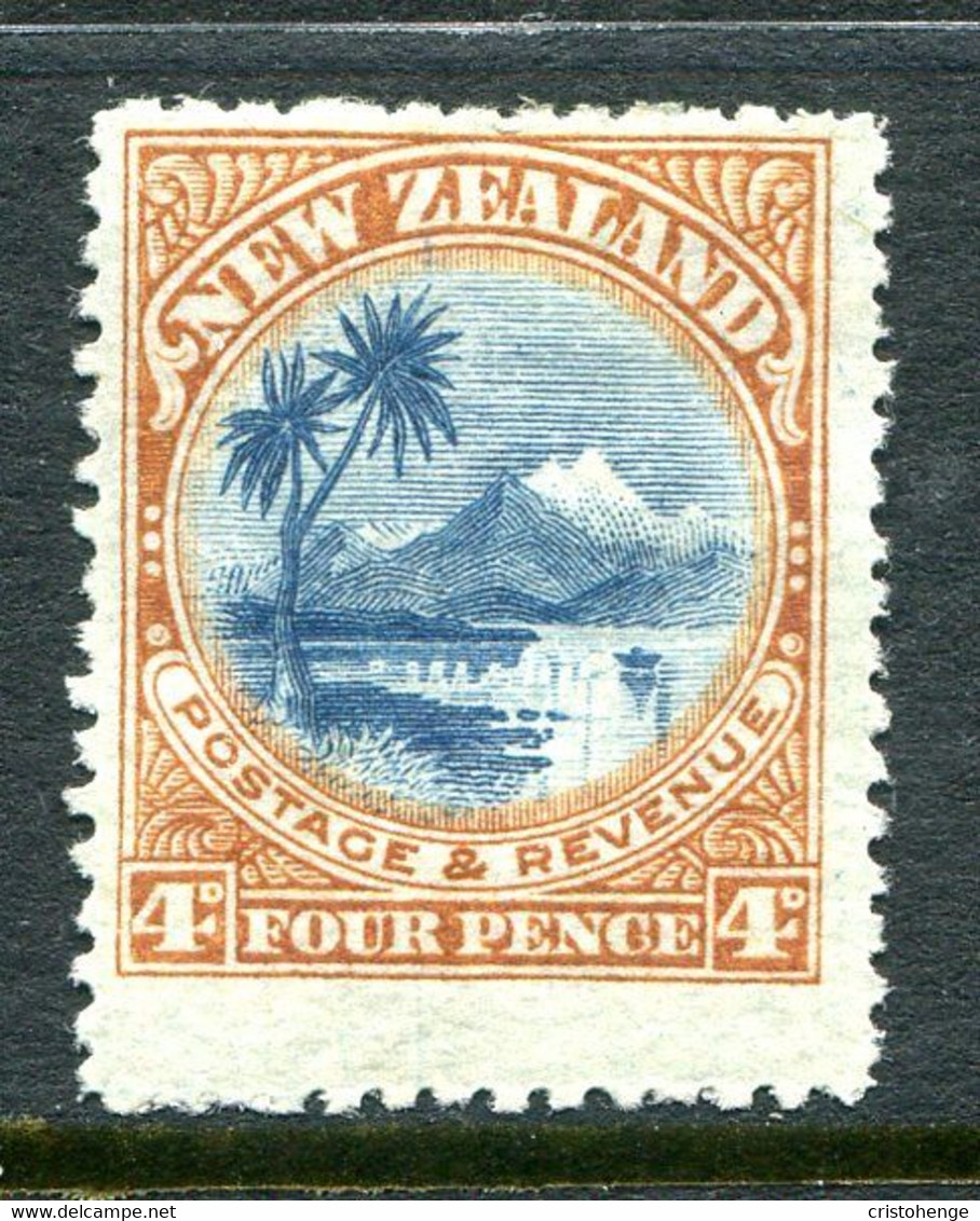 New Zealand 1902-07 Pictorials - Wmk. NZ & Star - P.14 - 4d Lake Taupo HM (SG 322) - Neufs