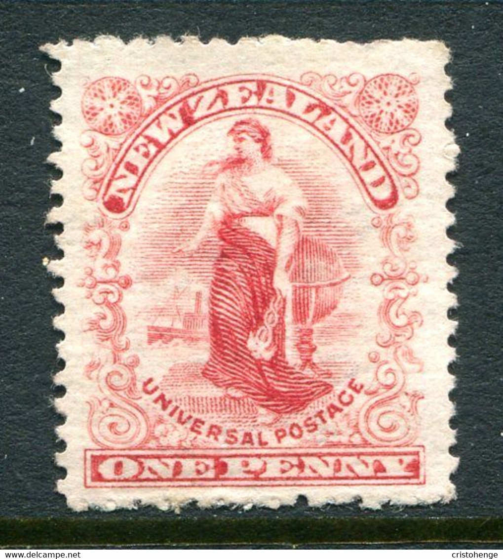 New Zealand 1904 Universal - Dot Plates - Cown Paper - P.14 - 1d Rose-carmine HM (SG 349) - Unused Stamps