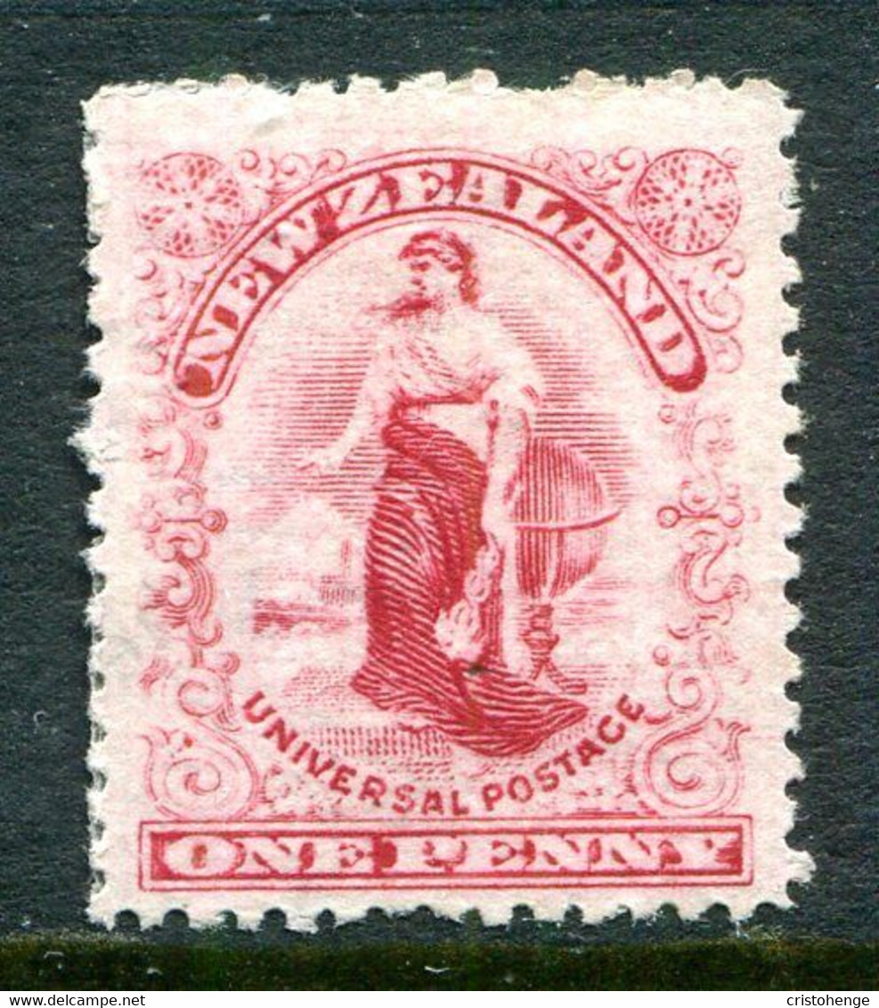 New Zealand 1904 Universal - Dot Plates - Cown Paper - P.14 - 1d Rose-carmine HM (SG 349) - Nuovi