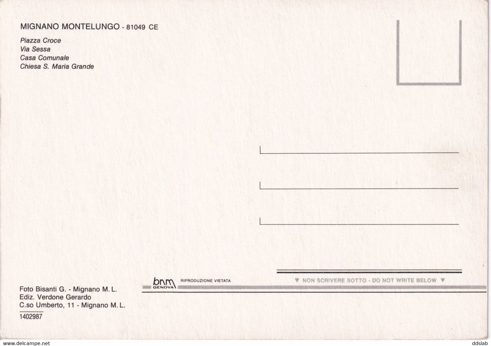 Mignano Monte Lungo (Caserta) - 4 Vedute - Anni '80 - Caserta