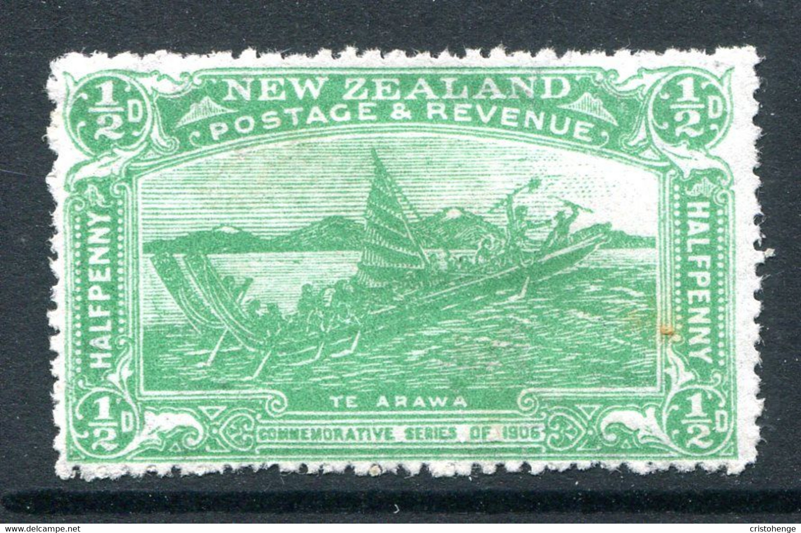 New Zealand 1906 Christchurch Exhibition - ½d Maori Canoe HM (SG 370) - Nuovi