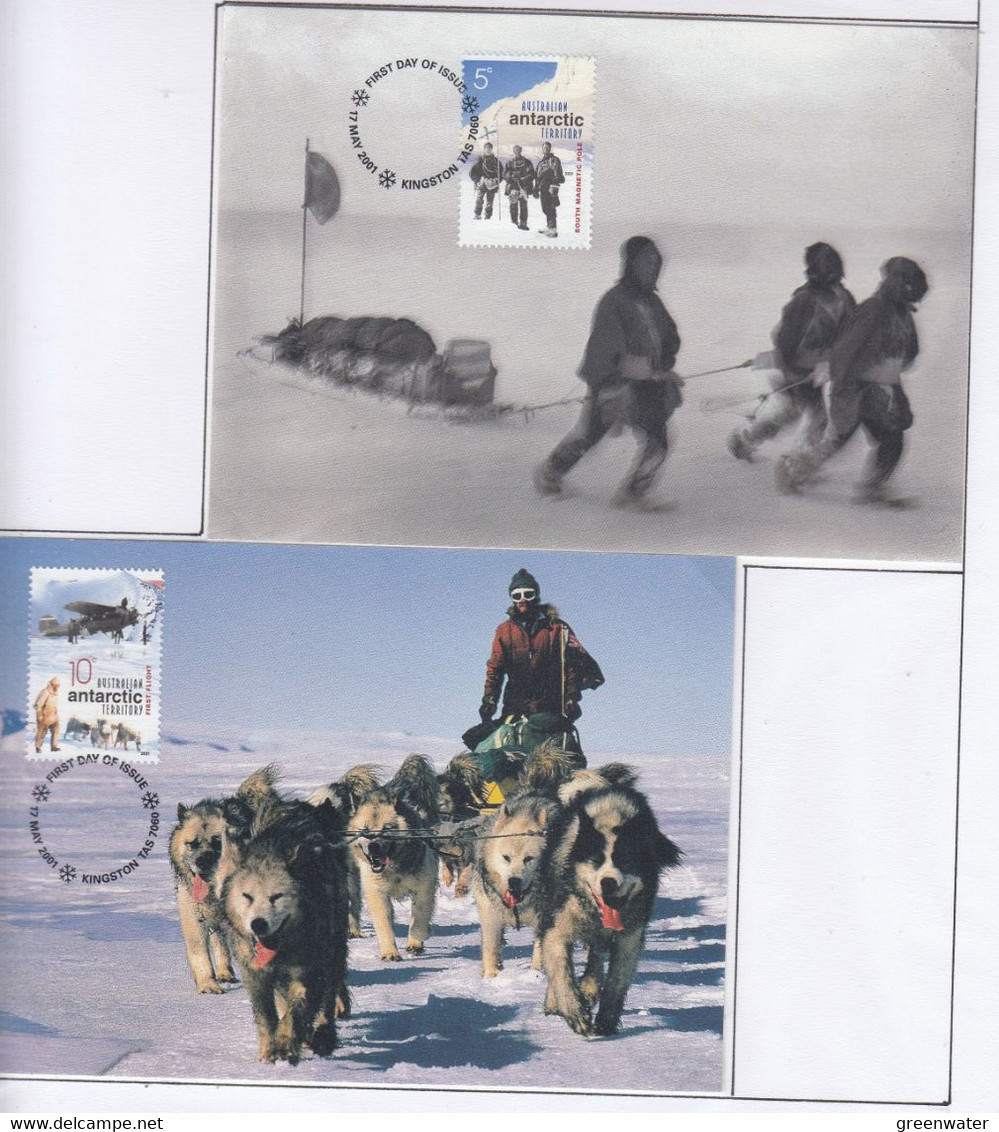 AAT 2001 Australians In The Antarctic 4v 4 Maxicards (AAT176) - Maximumkaarten