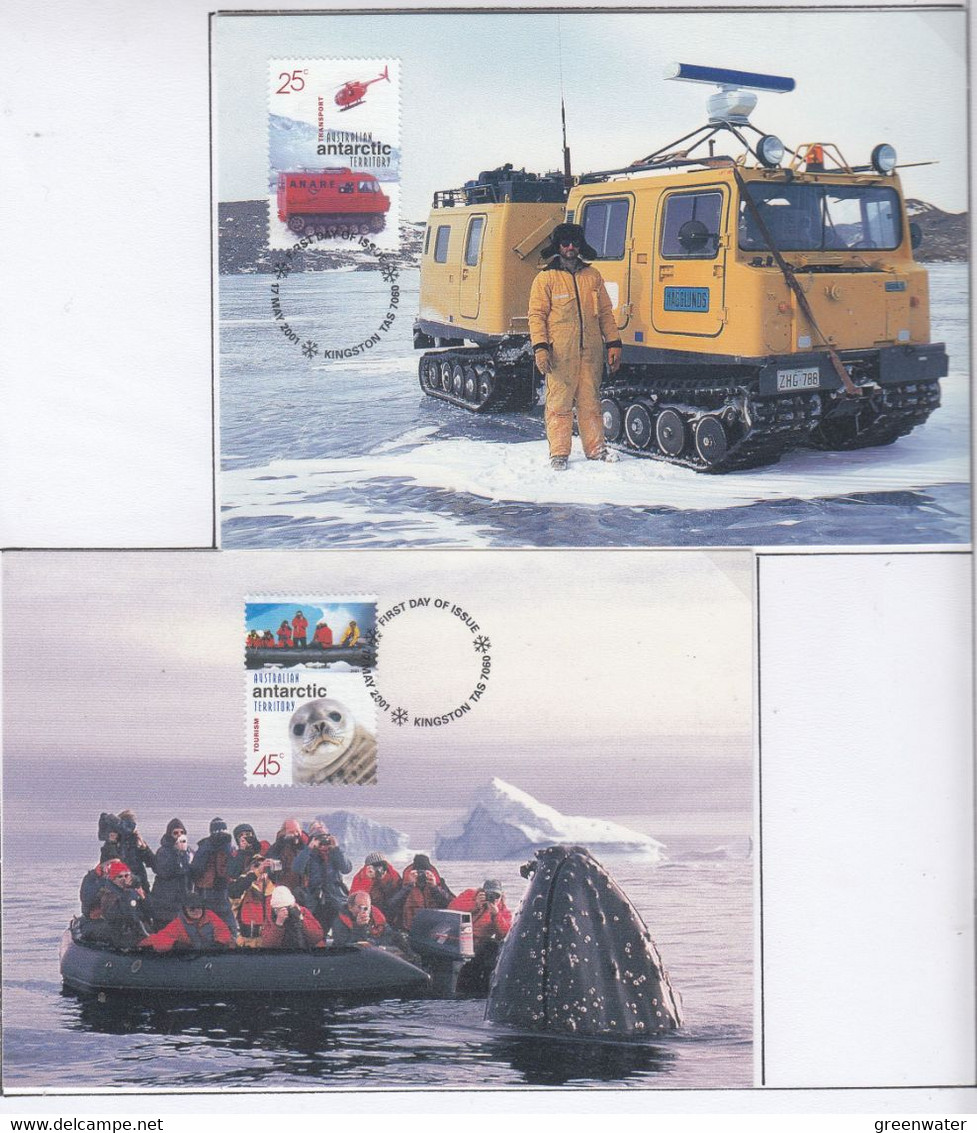 AAT 2001 Australians In The Antarctic 4v 4 Maxicards (AAT176) - Maximumkaarten