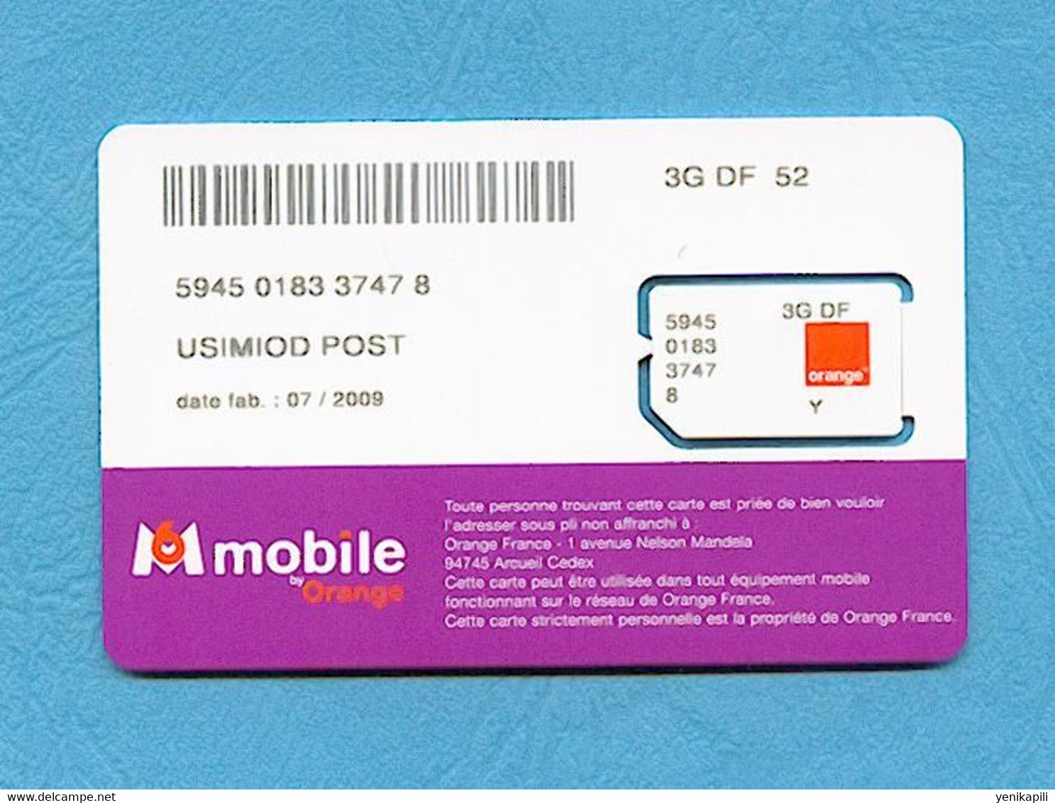 ( 5482 ) - Carte GSM - France - M6 Mobile - ( Neuve ) - *** LUXE *** - Voir Scan - - Nachladekarten (Handy/SIM)