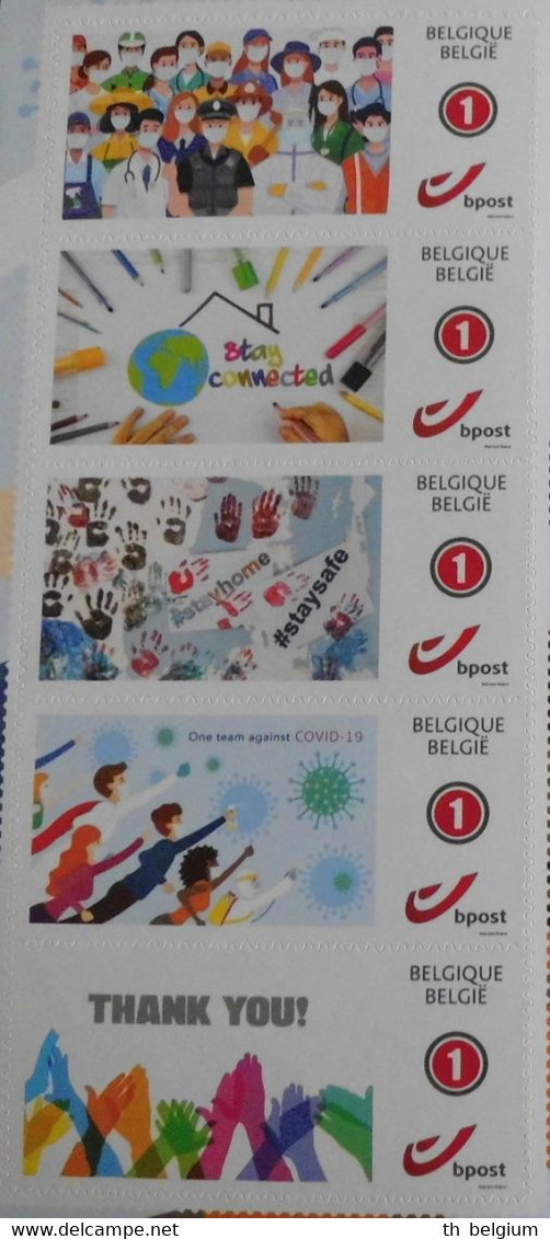 België Belgium 2021 - Together Stronger - Covid-19 / Corona Stamps - Neufs