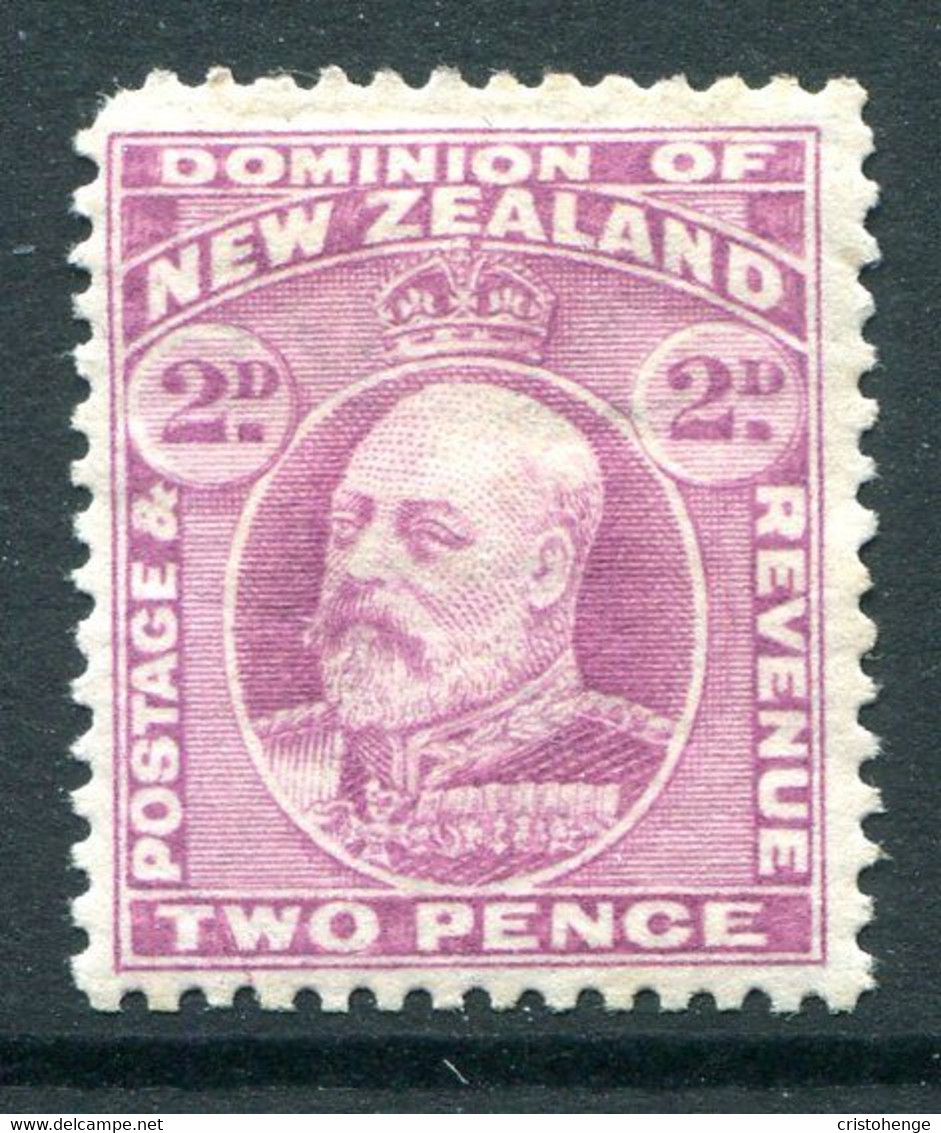 New Zealand 1909-16 King Edward VII - P.14 X 14½ - 2d Mauve HM (SG 388) - Toned Gum - Ungebraucht