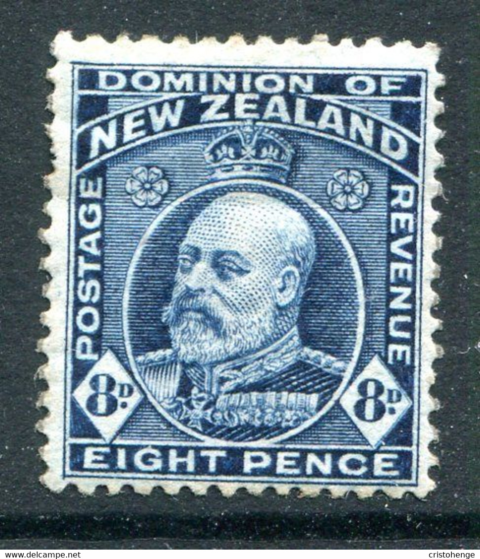 New Zealand 1909-16 King Edward VII - P.14 X 14½ - 8d Indigo-blue HM (SG 393) - Ungebraucht