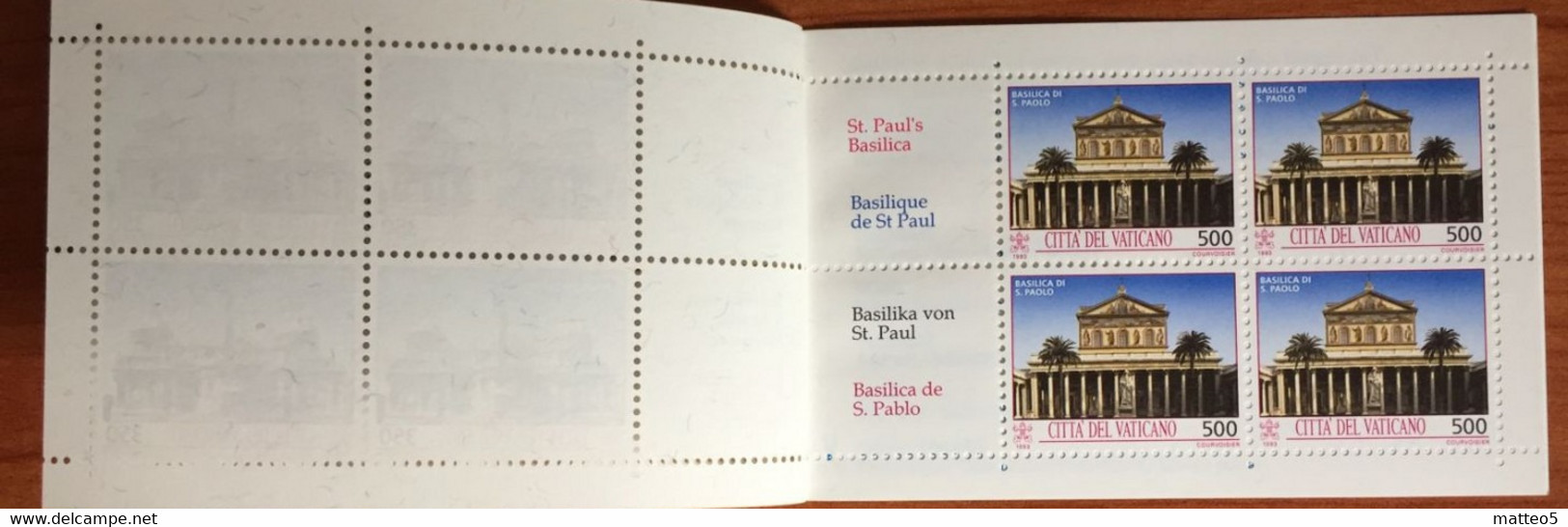 1993 - Vaticano -Tesori D'arte Della Città Del Vaticano -Libretto -  Serie Quattro Bolli Per Quattro Valori - Nuovo - Libretti