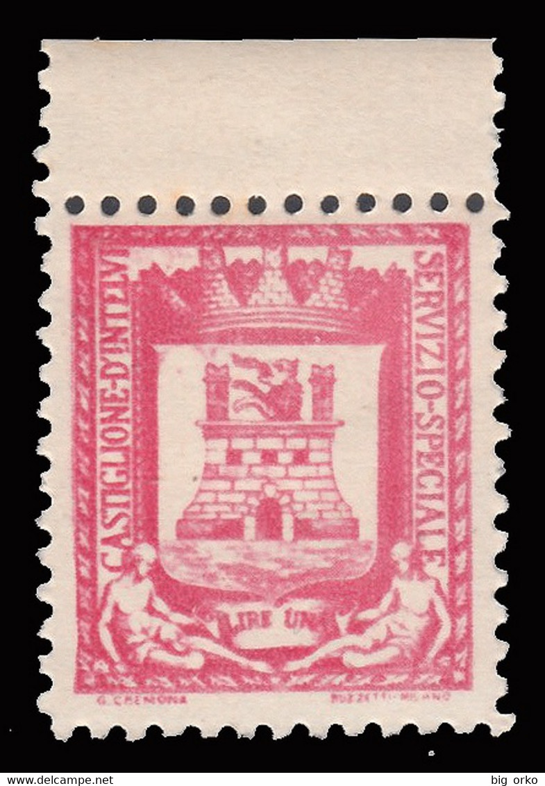 Italia - Emissioni Locali: Castiglione D'Intelvi - Lire 1 Rosa Vivo - 1945 Stemma - Ortsausgaben/Autonome A.