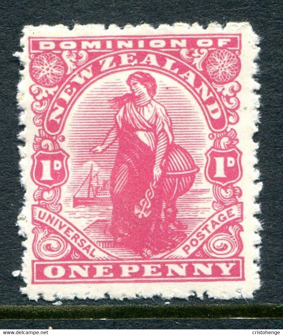 New Zealand 1909-29 1d Dominion - Lithographed NZ & Star - Colourless - 1d Carmine HM (SG 409b) - Neufs