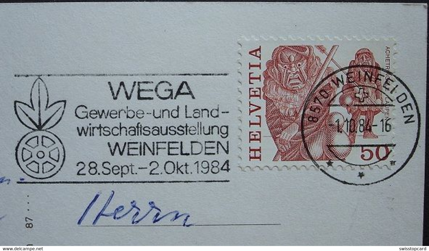 WEINFELDEN Restaurant Thurberg Fam. Breitenmoser Stempel Ausstellung Landwirtschaft 1984 - Weinfelden