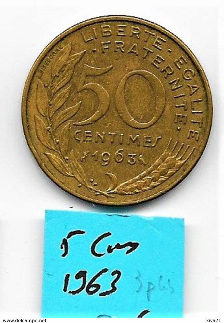 50 Centimes " G. Guiraud "  1963 Col 3 Plis    TTB - 50 Centimes