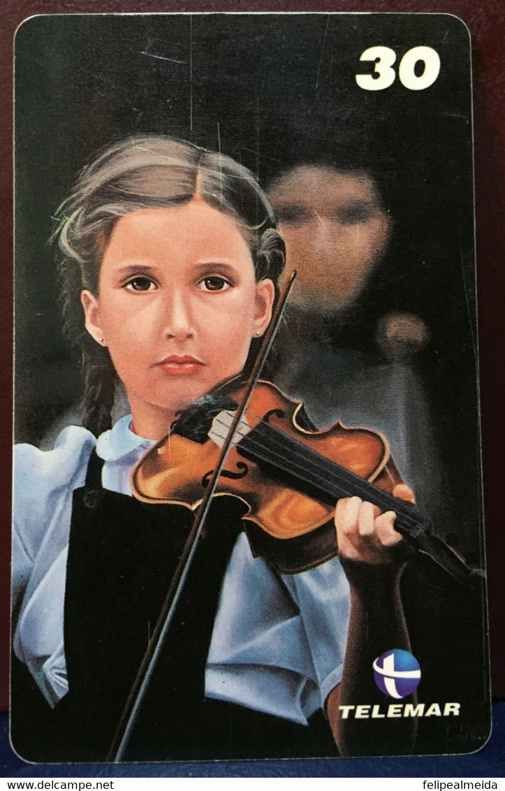 Phone Card Manufactured By Telemar In 2000- Series Figurative - Painting By The Artist Carla Silene - Painting