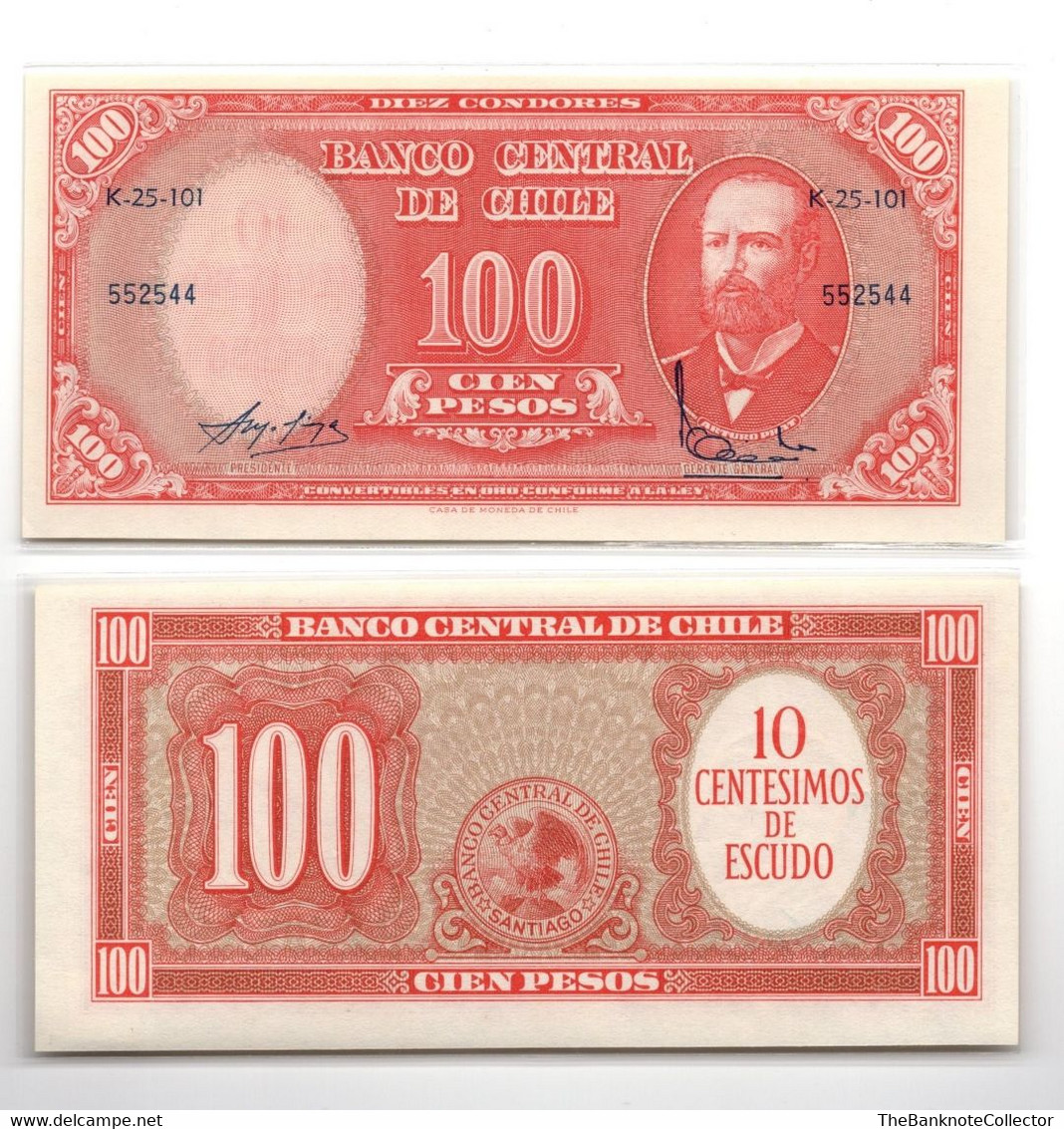 Chile 100 Pesos ND 1960 P-127 UNC - Chili