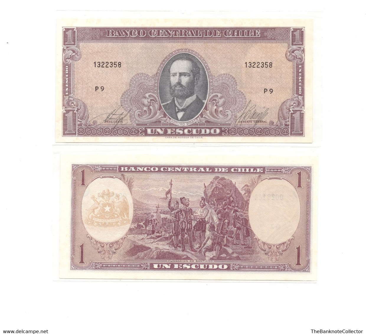 Chile 1 Escudo ND 1964 P-136 UNC - Chile