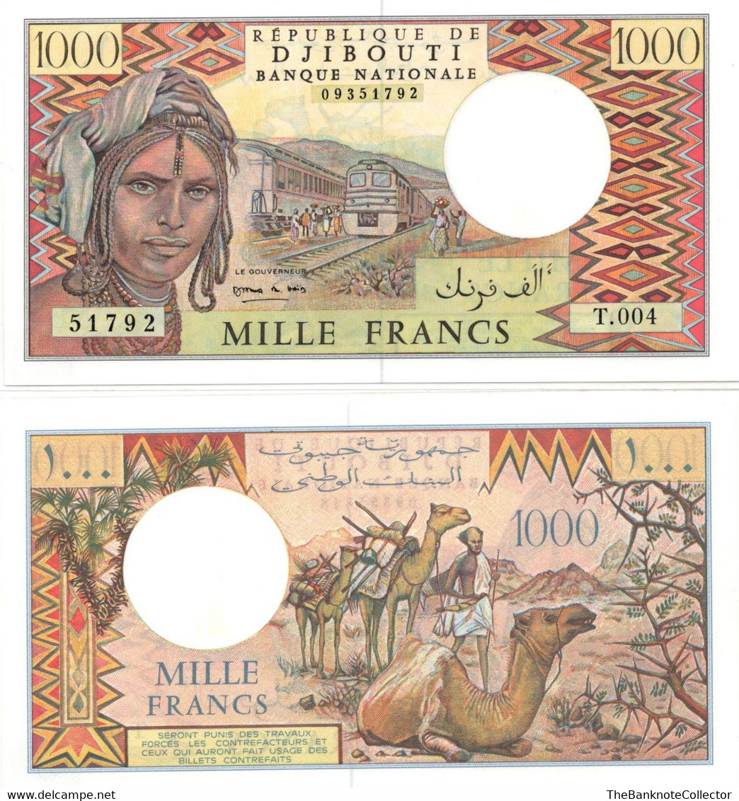 Djibouti 1000 Francs Colorful UNC P-37 - Djibouti