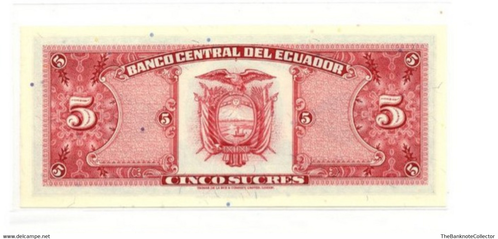 Ecuador 5 Sucres 1988 P-113 UNC - Equateur