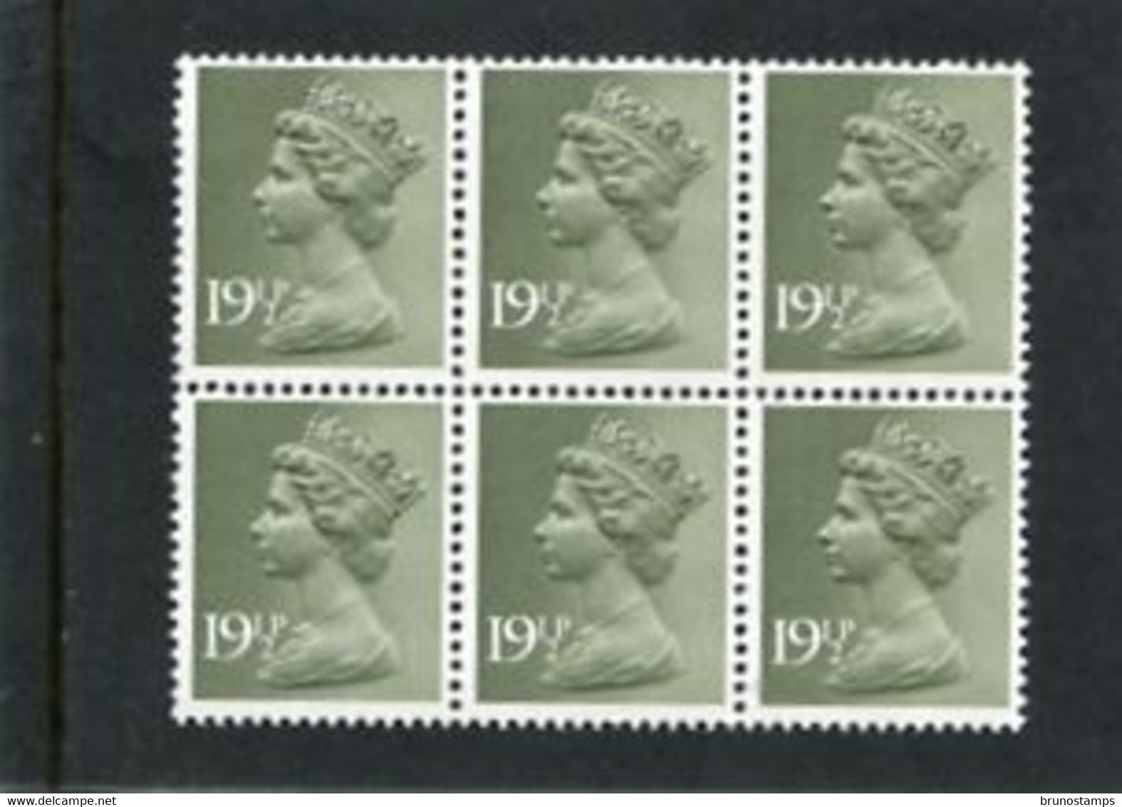 GREAT BRITAIN - 1982  MACHIN  19 1/2p  BLOCK OF 6  MINT NH  SG X957 - Ohne Zuordnung