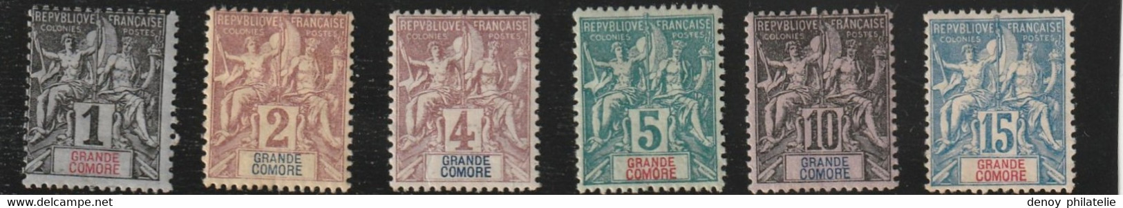 Grande Comore Série Complète 1 A  13 Avec Charniére - Unused Stamps