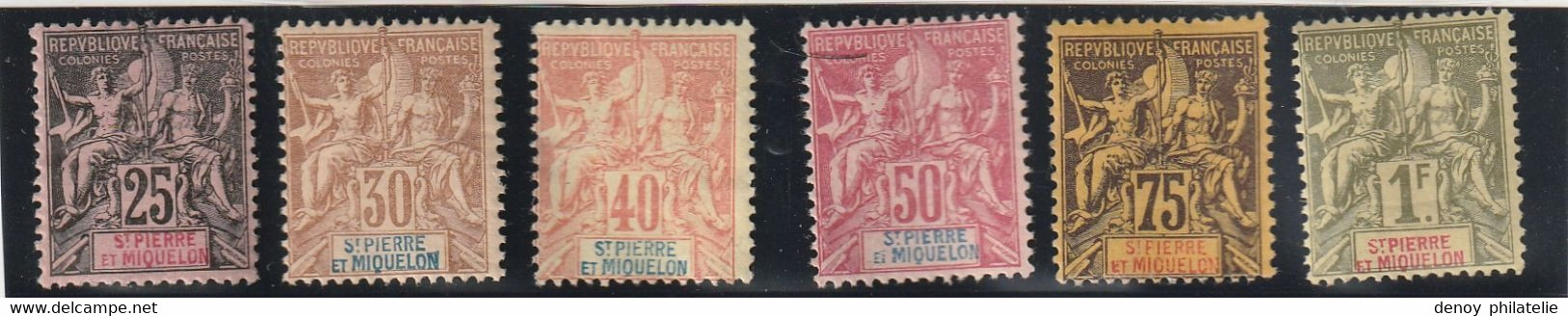 Saint Pierre Et Miquelon Série 59 A 71 Avec Charnière * 71 Et 68 Avec Adhérence Et 59 60 Deuxième Choix - Unused Stamps