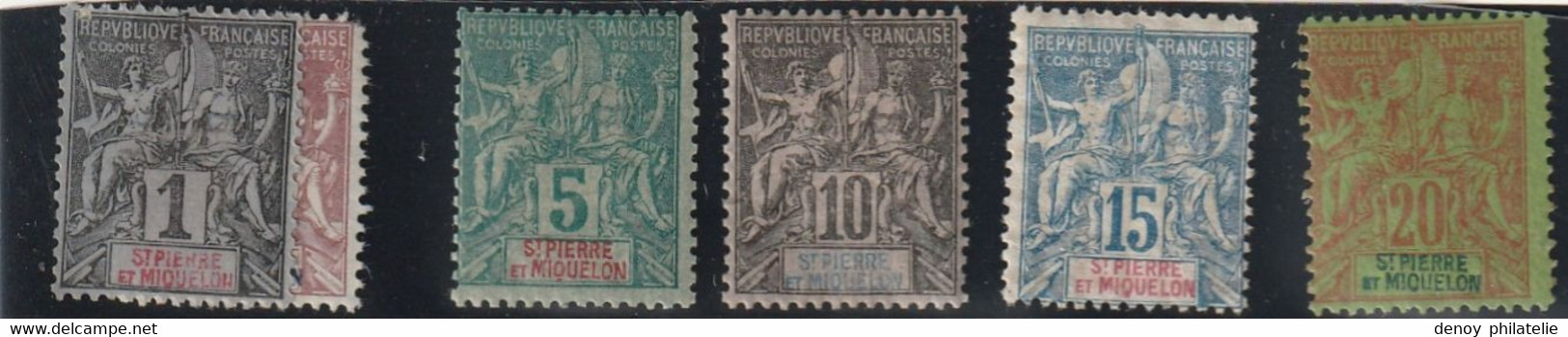 Saint Pierre Et Miquelon Série 59 A 71 Avec Charnière * 71 Et 68 Avec Adhérence Et 59 60 Deuxième Choix - Unused Stamps