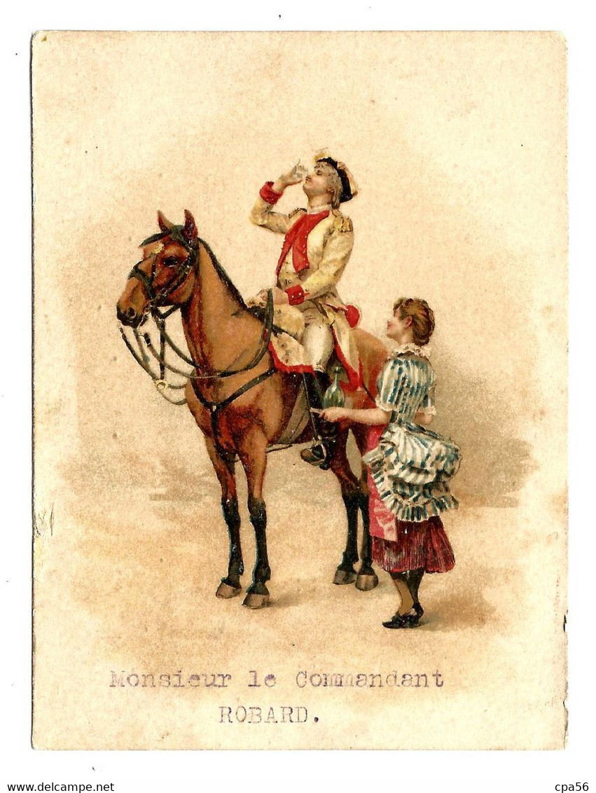 MILITAIRE à CHEVAL Buvant - Menu - Uniformi