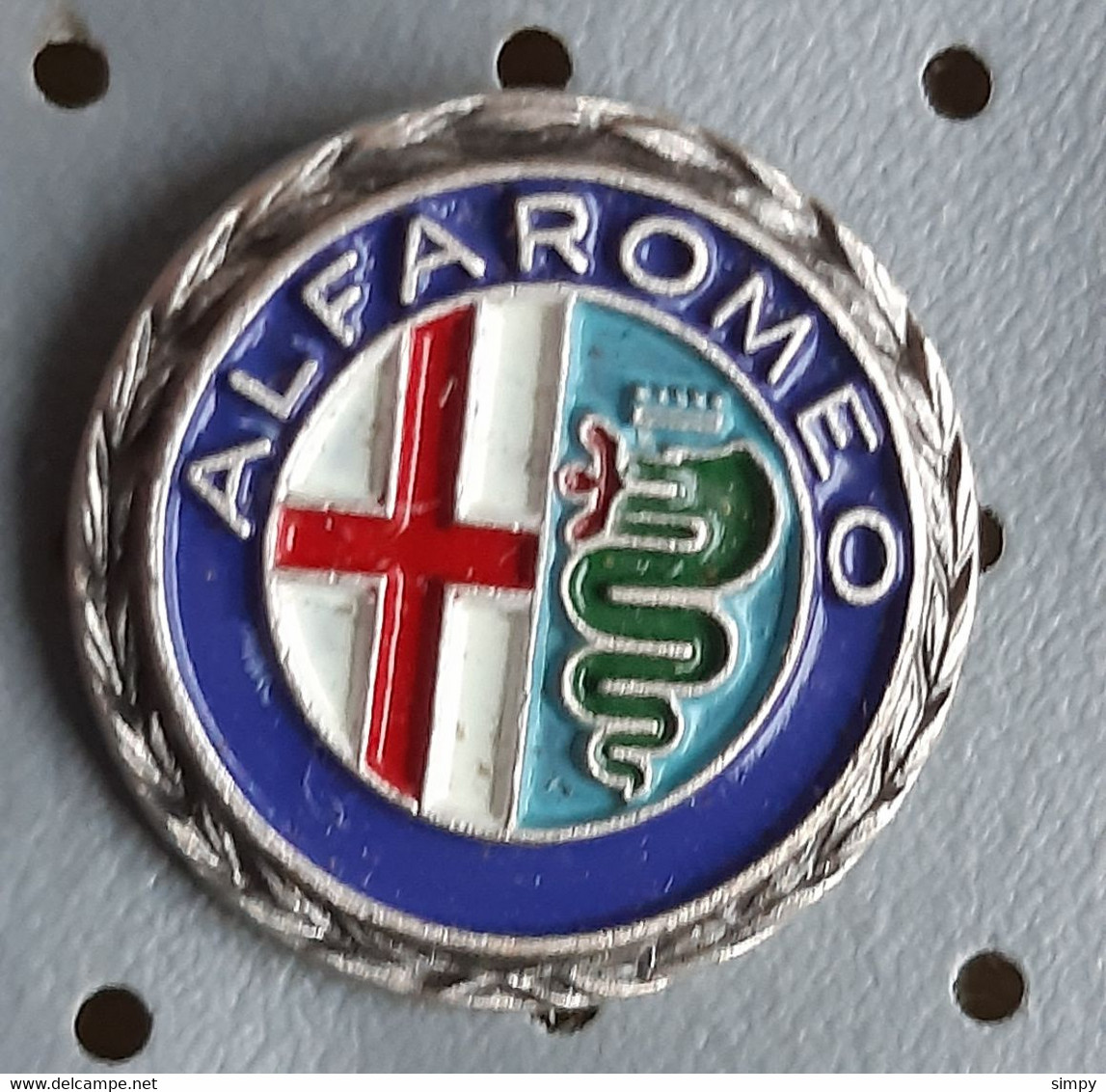 Alfa Romeo Car Logo Badge Vintage Pin Bertoni Milano - Alfa Romeo